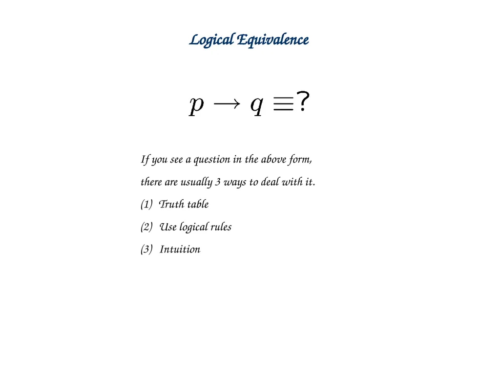 Propositional Logic Statement (Proposition) A - slide 18 of 26