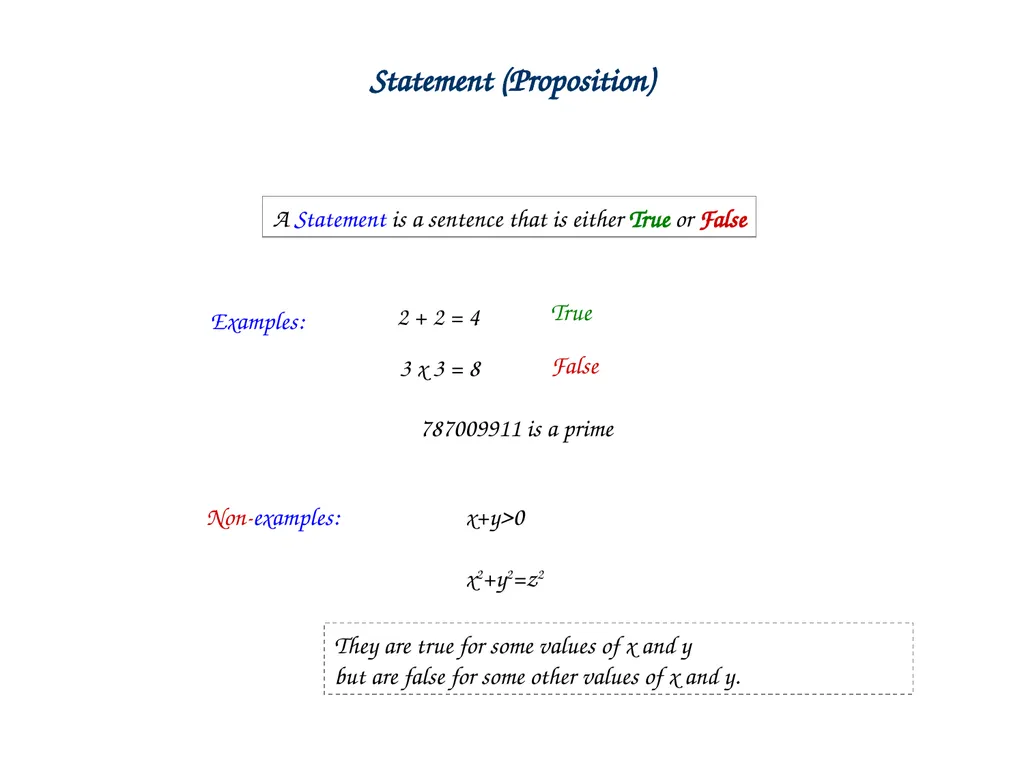 Propositional Logic Statement (Proposition) A - slide 2 of 26