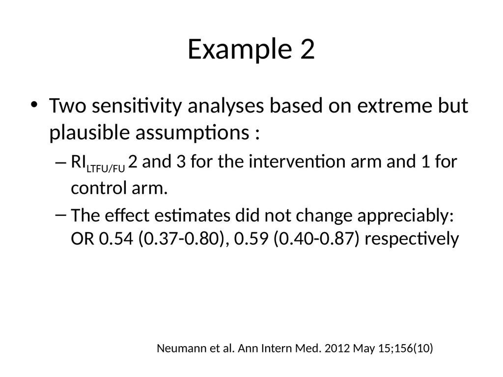 Addressing missing participant data in systematic - slide 36 of 46