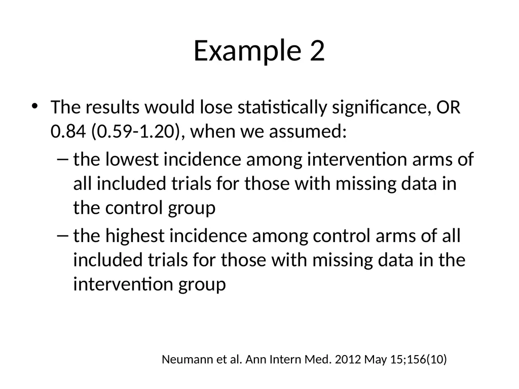 Addressing missing participant data in systematic - slide 37 of 46
