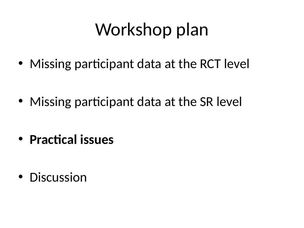 Addressing missing participant data in systematic - slide 39 of 46