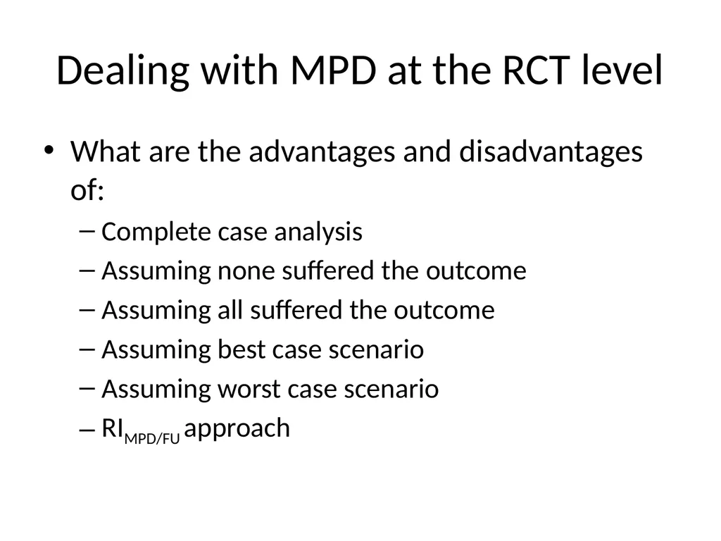 Addressing missing participant data in systematic - slide 20 of 46