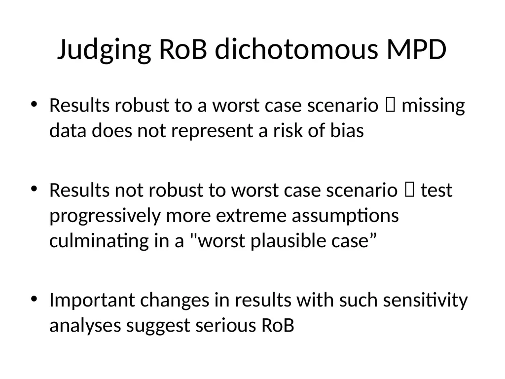 Addressing missing participant data in systematic - slide 28 of 46