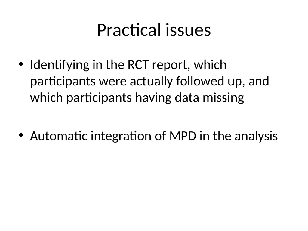 Addressing missing participant data in systematic - slide 40 of 46