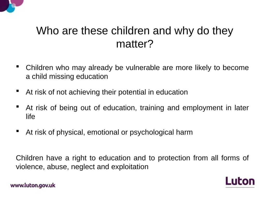 CHILDREN MISSING EDUCATION Mansoora Karimuddin - slide 9 of 20