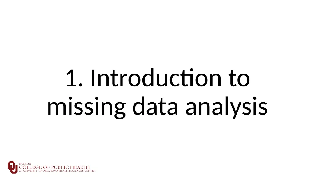 Introduction to Multiple Imputation Sixia Chen, - slide 6 of 36