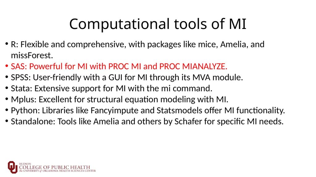 Introduction to Multiple Imputation Sixia Chen, - slide 29 of 36