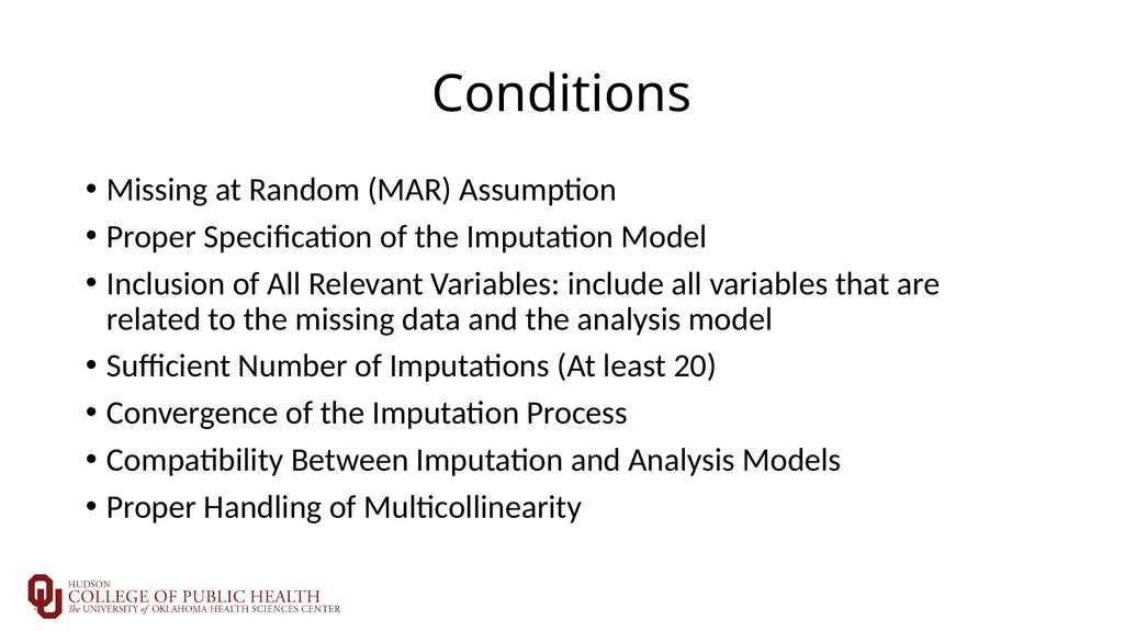 Introduction to Multiple Imputation Sixia Chen, - slide 25 of 36