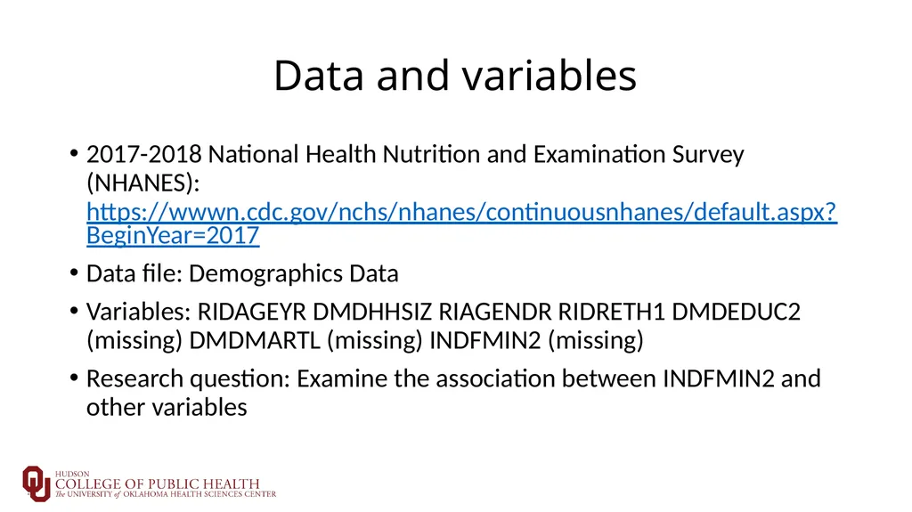 Introduction to Multiple Imputation Sixia Chen, - slide 33 of 36