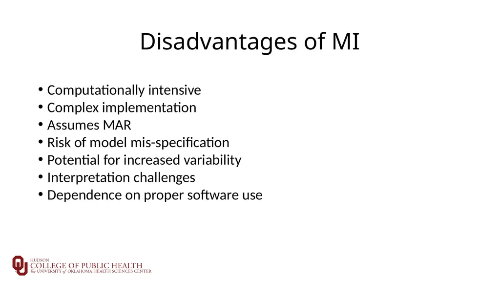 Introduction to Multiple Imputation Sixia Chen, - slide 27 of 36