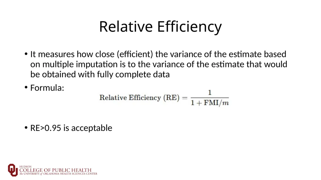 Introduction to Multiple Imputation Sixia Chen, - slide 23 of 36