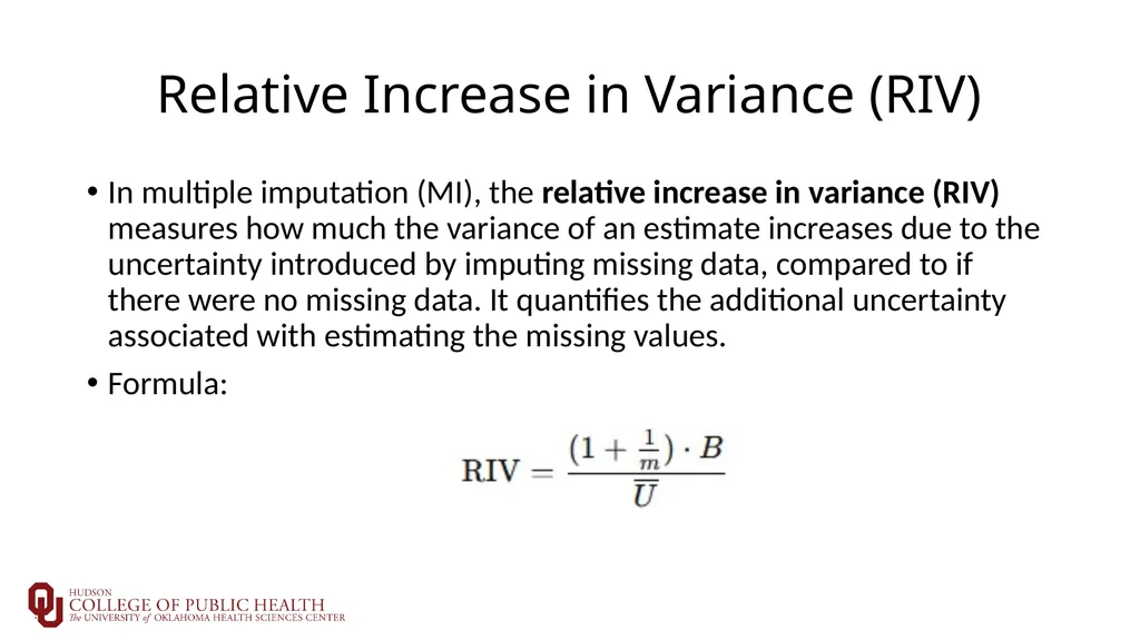 Introduction to Multiple Imputation Sixia Chen, - slide 20 of 36