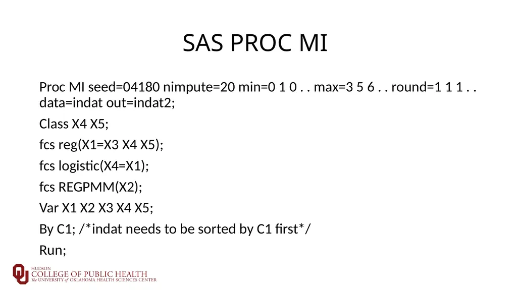 Introduction to Multiple Imputation Sixia Chen, - slide 30 of 36