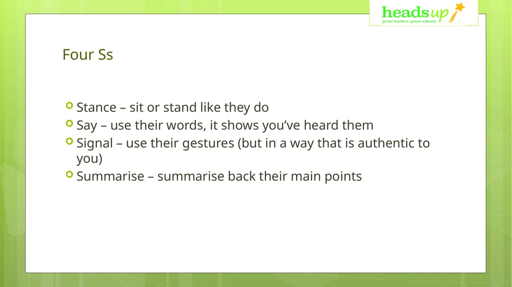 Successful difficult conversations in school – - slide 14 of 18