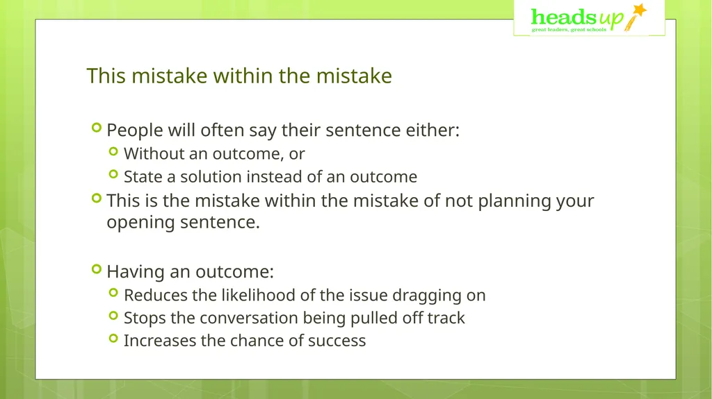 Successful difficult conversations in school – - slide 11 of 18