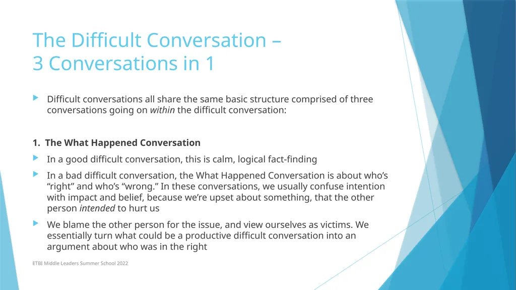 Managing a Difficult Conversation (To a Successful - slide 3 of 16