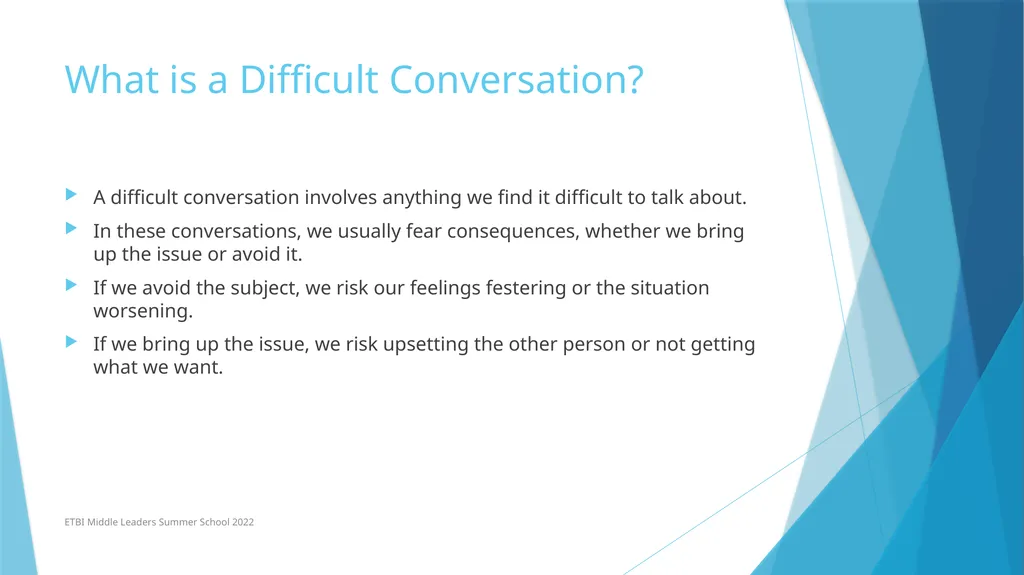 Managing a Difficult Conversation (To a Successful - slide 2 of 16