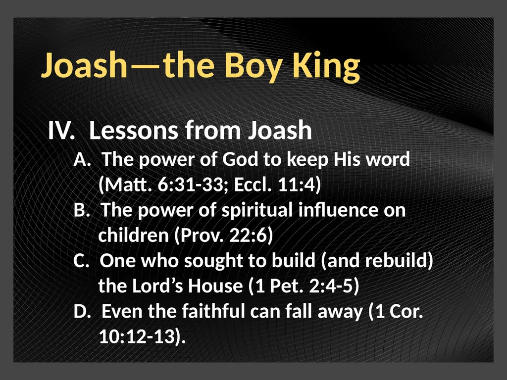 2 Samuel 7:8-13 “Now therefore, thus shall you say - slide 9 of 9