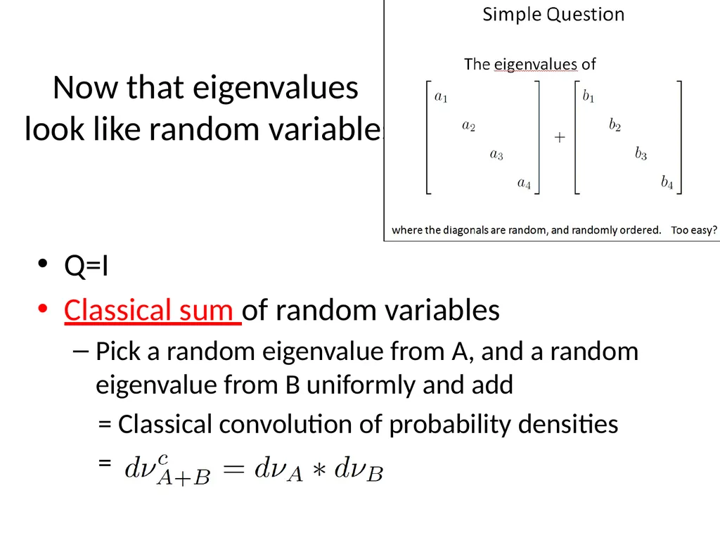 What are the Eigenvalues of a Sum of - slide 9 of 24