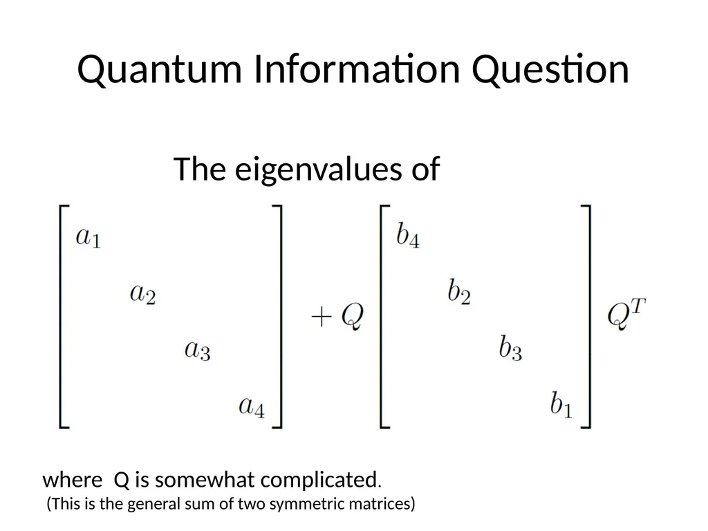 What are the Eigenvalues of a Sum of - slide 6 of 24