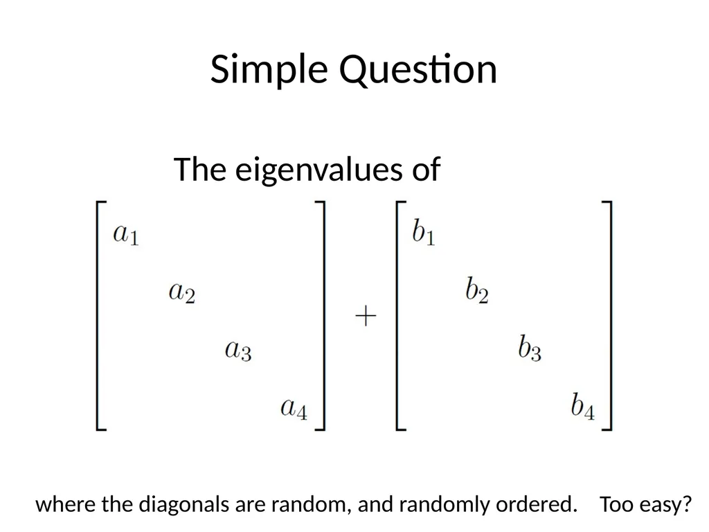 What are the Eigenvalues of a Sum of - slide 4 of 24