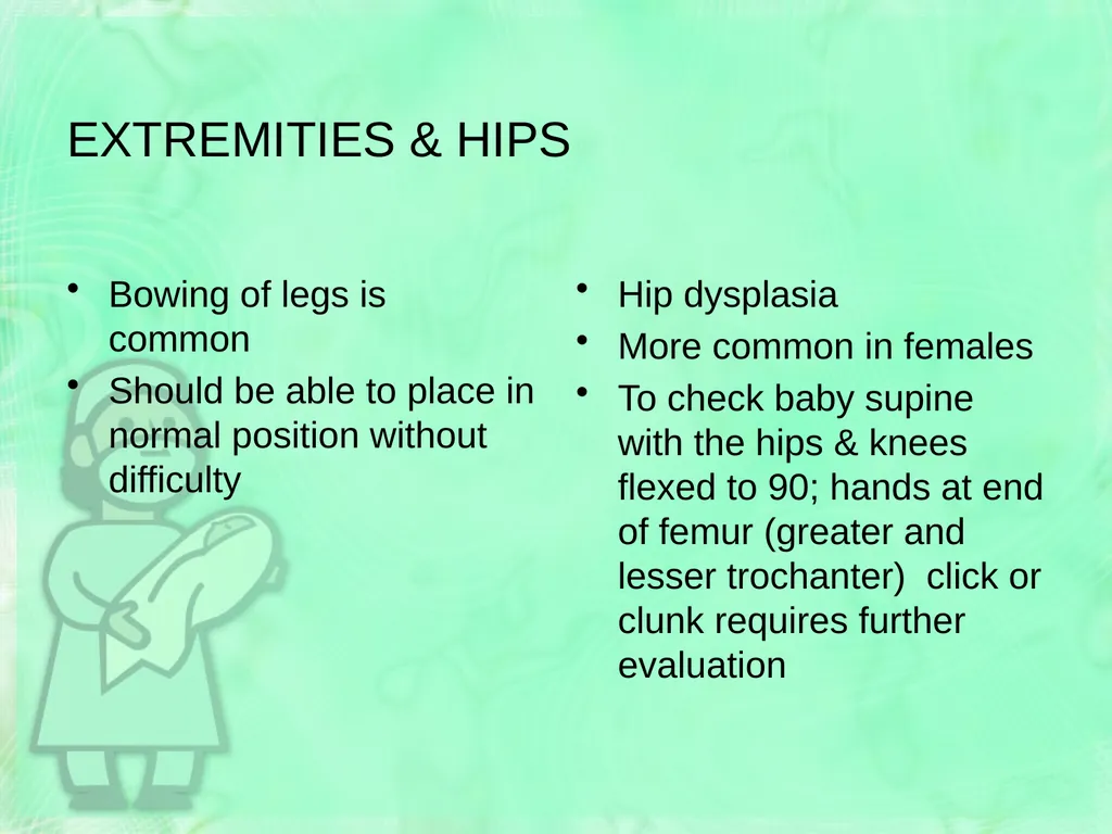 Newborn Assessment Jan Mould, RN, BSN, MEd HOSA – - slide 24 of 25