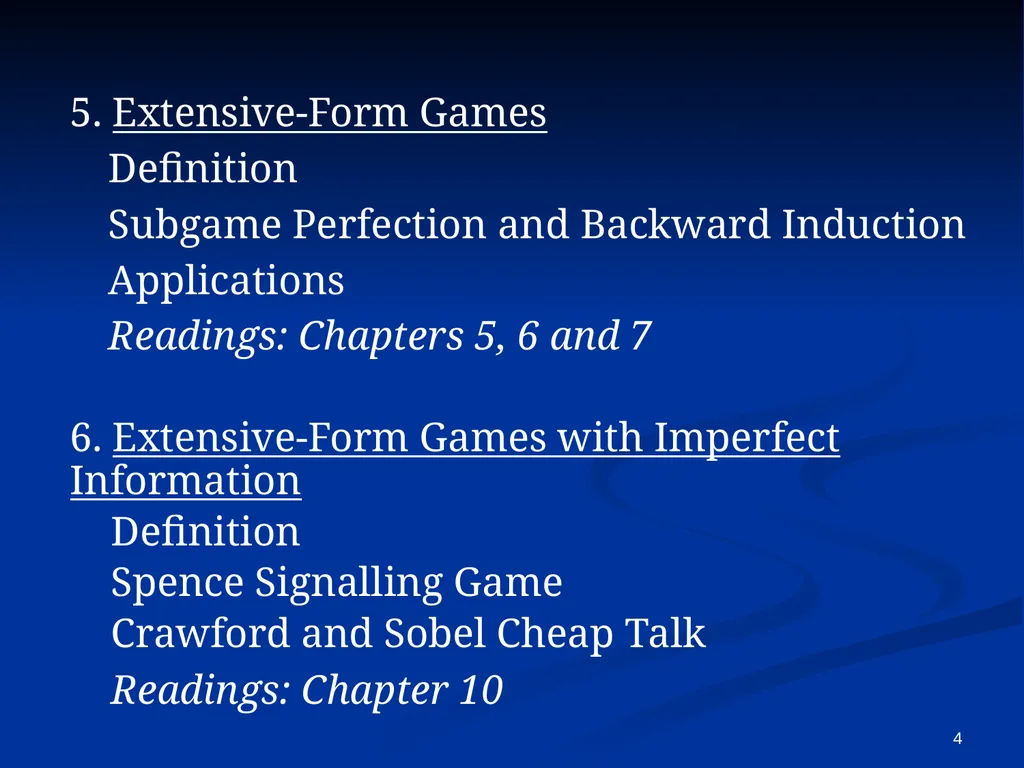 EC941 - Game Theory Francesco Squintani Email: - slide 4 of 54