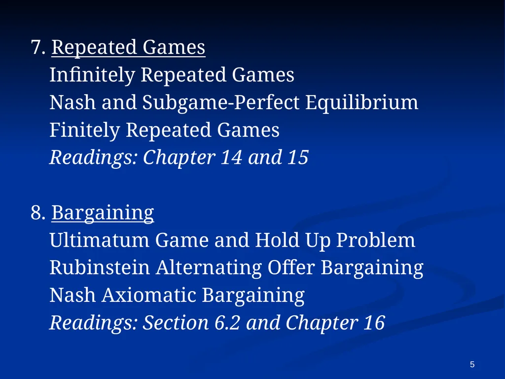 EC941 - Game Theory Francesco Squintani Email: - slide 5 of 54