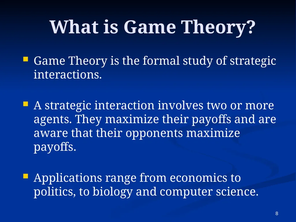 EC941 - Game Theory Francesco Squintani Email: - slide 8 of 54