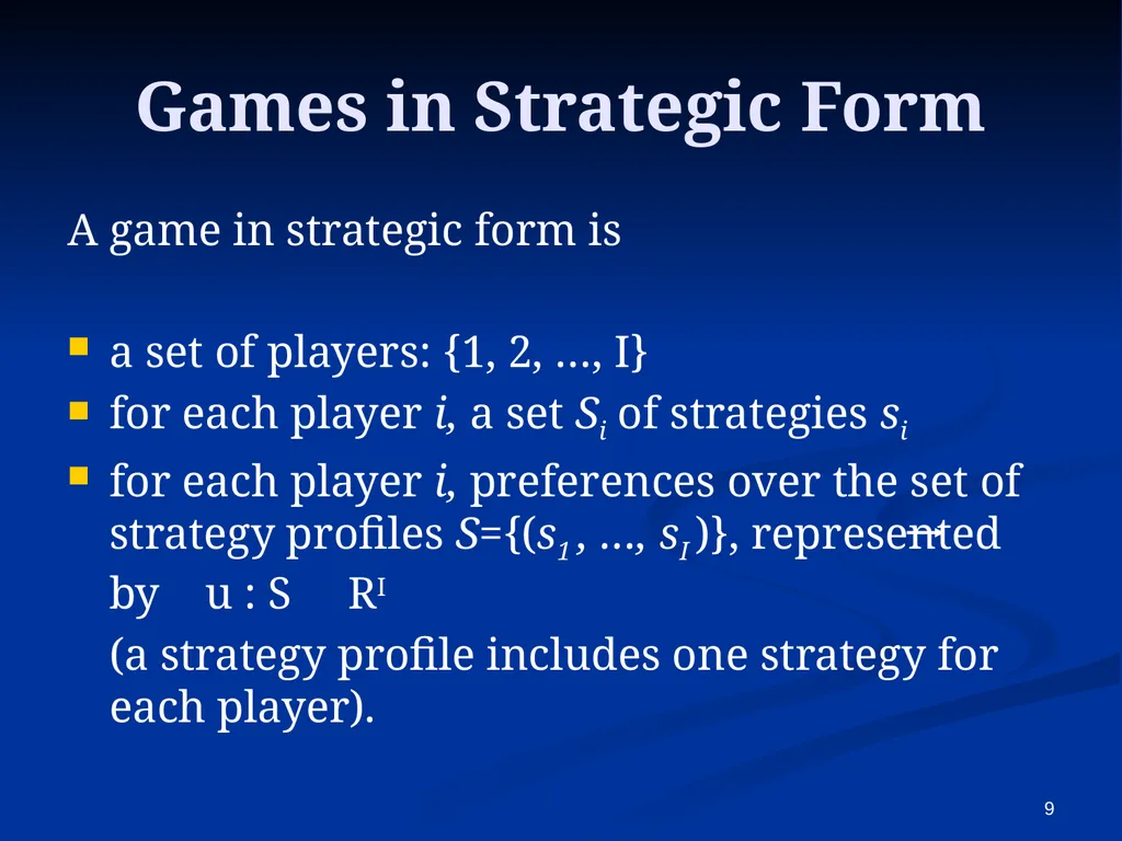 EC941 - Game Theory Francesco Squintani Email: - slide 9 of 54