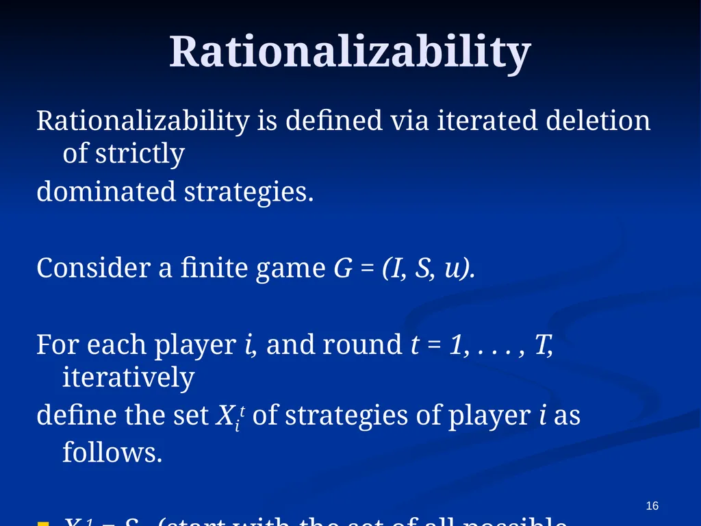 EC941 - Game Theory Francesco Squintani Email: - slide 16 of 54