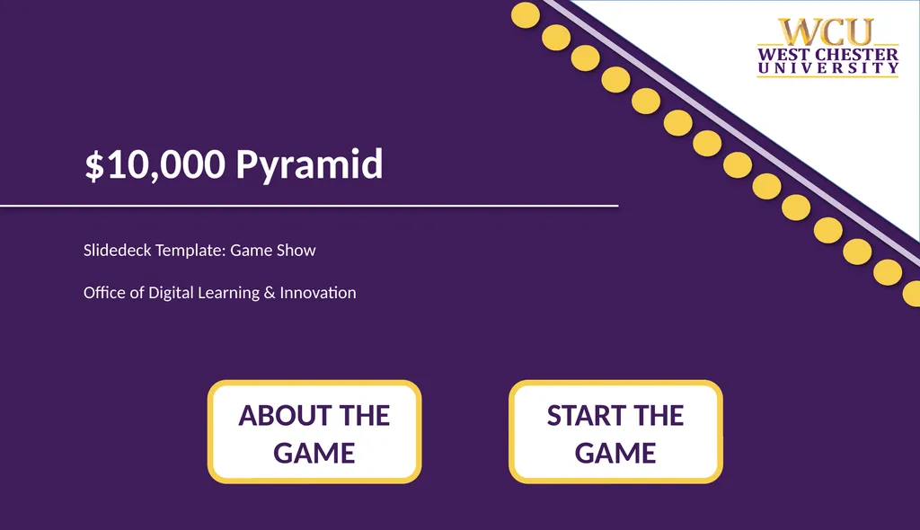 $10,000 Pyramid Slidedeck Template: Game Show - slide 1 of 19