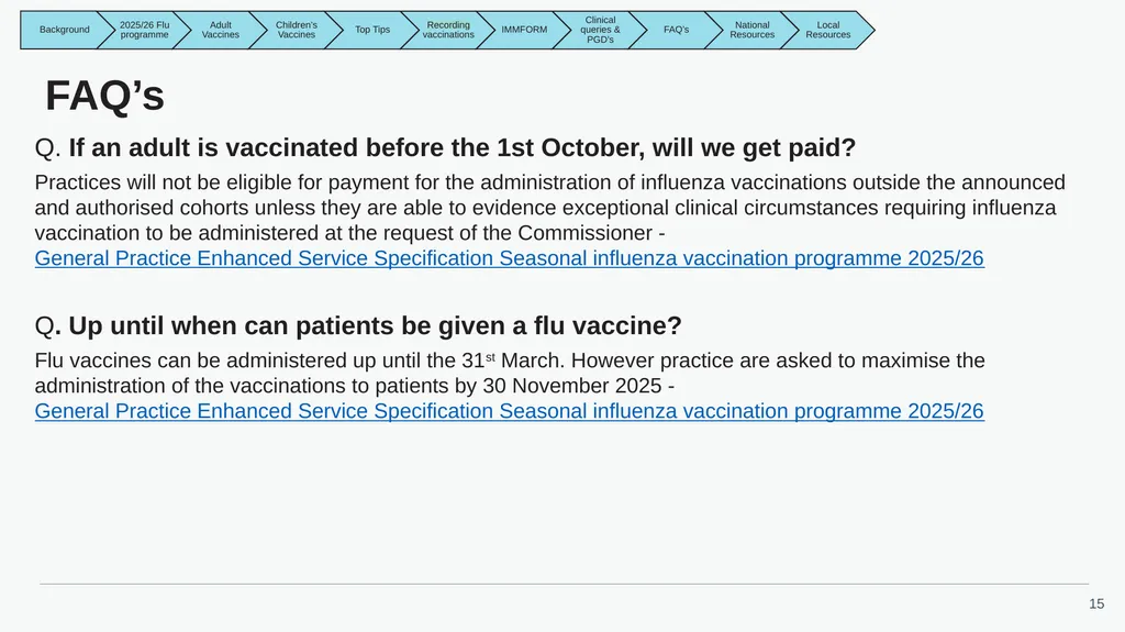 East Midlands GP Practice Flu Vaccination Toolkit - slide 15 of 20