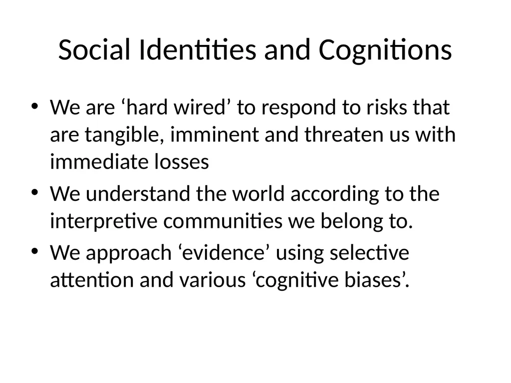 THE PROBLEM The gap between the evidence (from - slide 2 of 29
