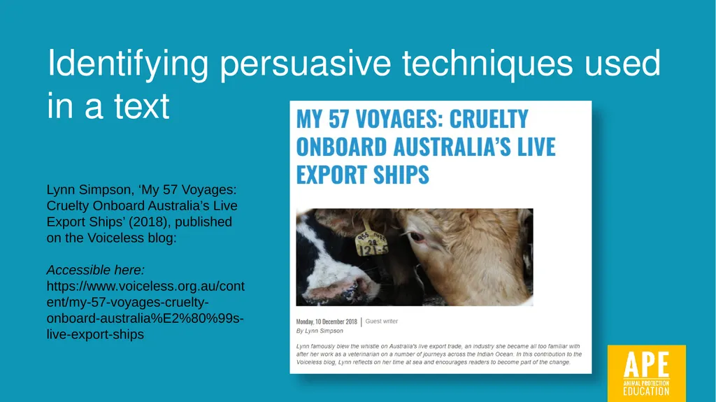 Persuasive Writing LESSON 2 Identifying and using - slide 19 of 44