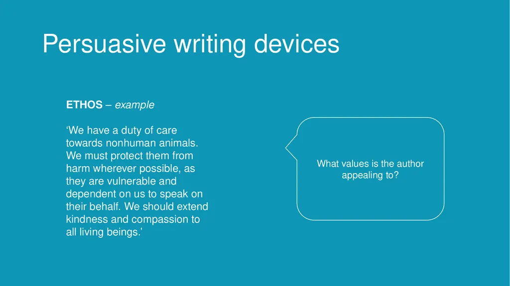 Persuasive Writing LESSON 2 Identifying and using - slide 13 of 44