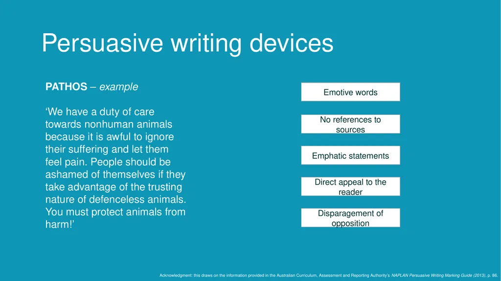Persuasive Writing LESSON 2 Identifying and using - slide 18 of 44