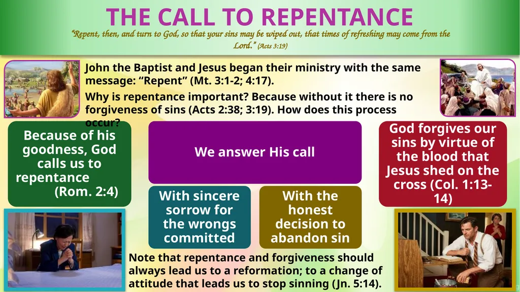 REPENTANCE AND FORGIVENESS Lesson 10 for June 6, - slide 7 of 12