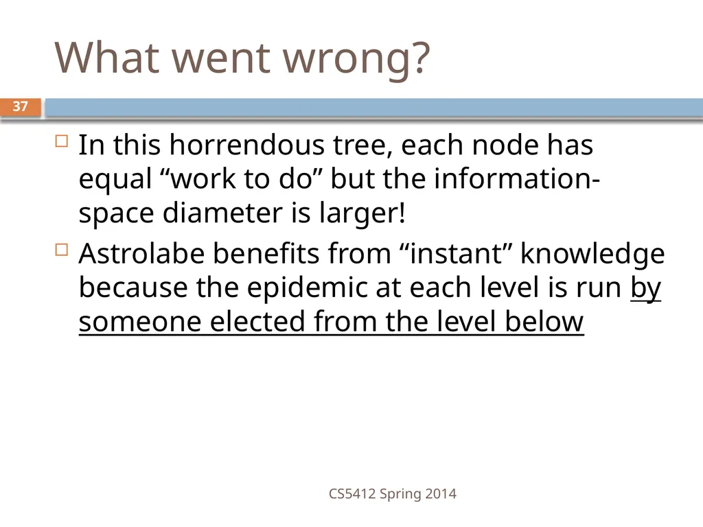 CS5412: Bimodal Multicast Astrolabe Ken Birman - slide 37 of 40