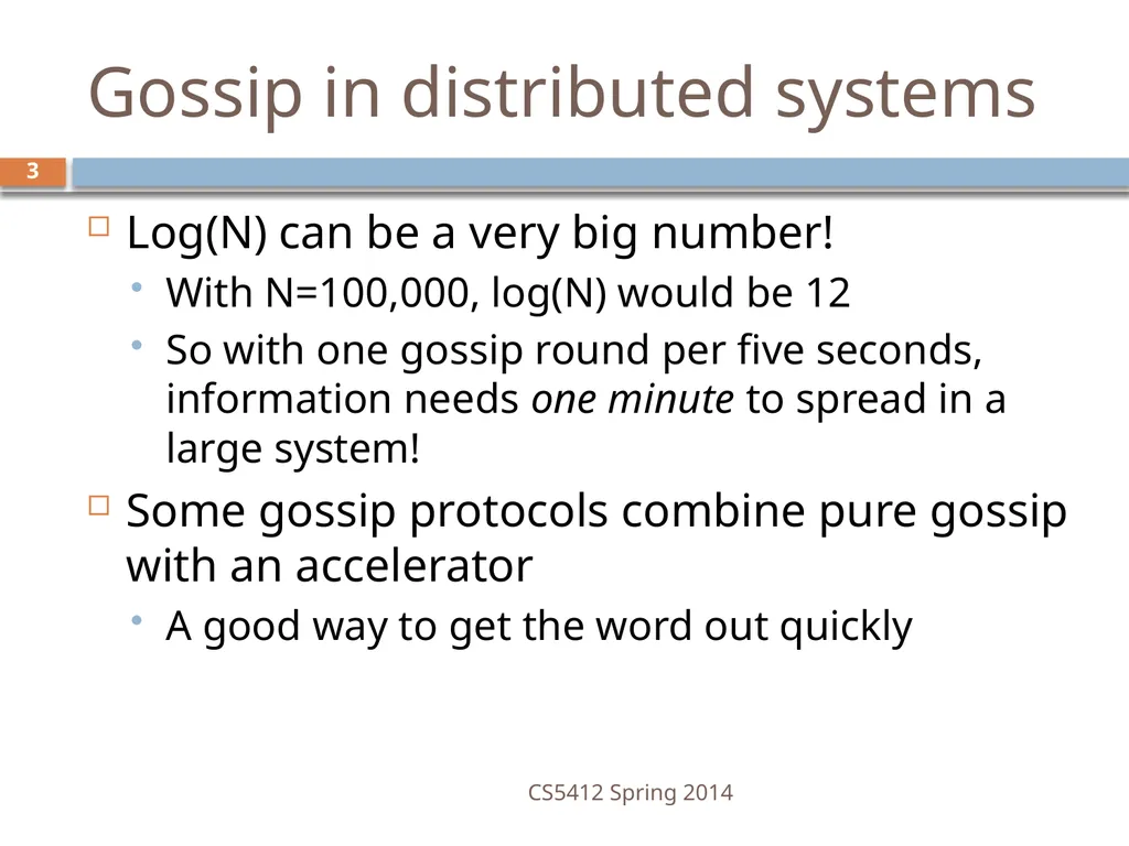 CS5412: Bimodal Multicast Astrolabe Ken Birman - slide 3 of 40