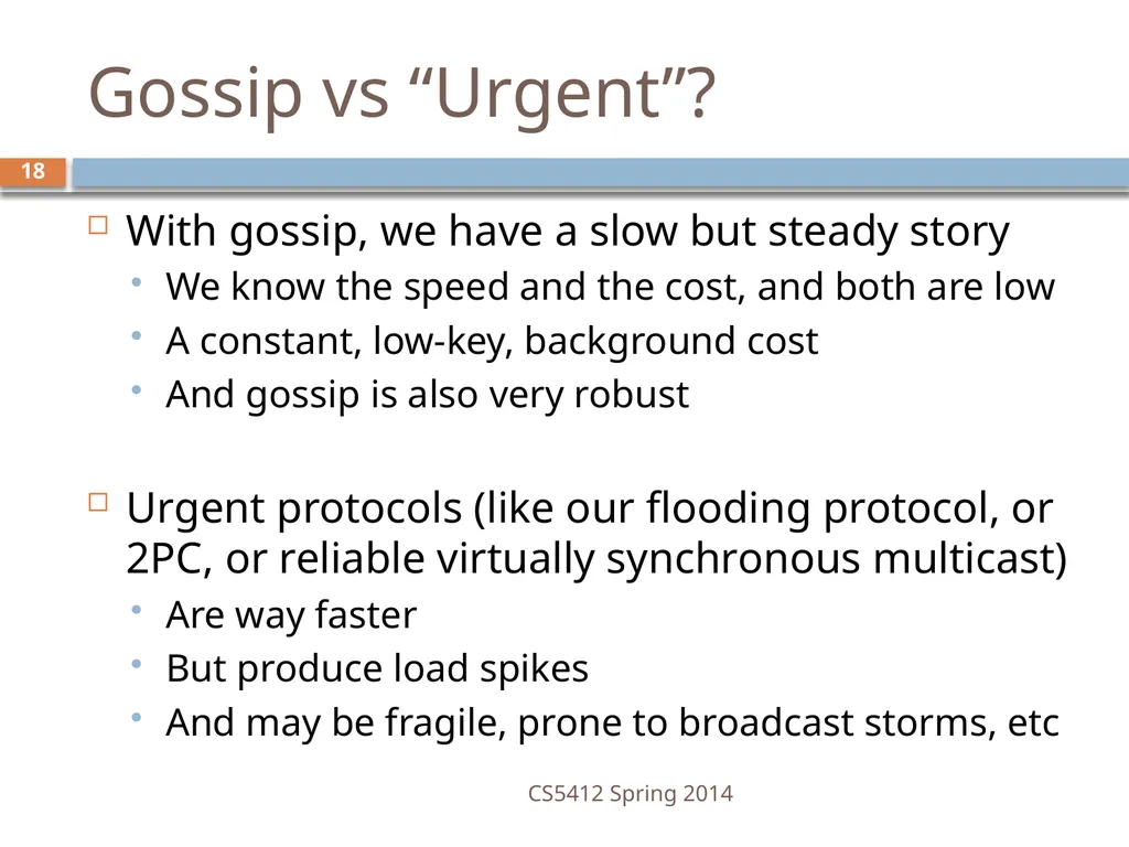 CS5412: Bimodal Multicast Astrolabe Ken Birman - slide 18 of 40