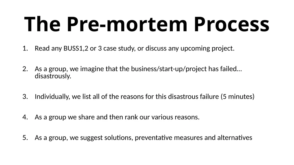 Anticipating failure in order to prevent it - slide 6 of 12