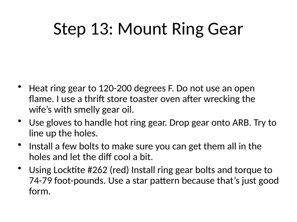 DIY ARB Locker install Step 1 Clean your - slide 14 of 26