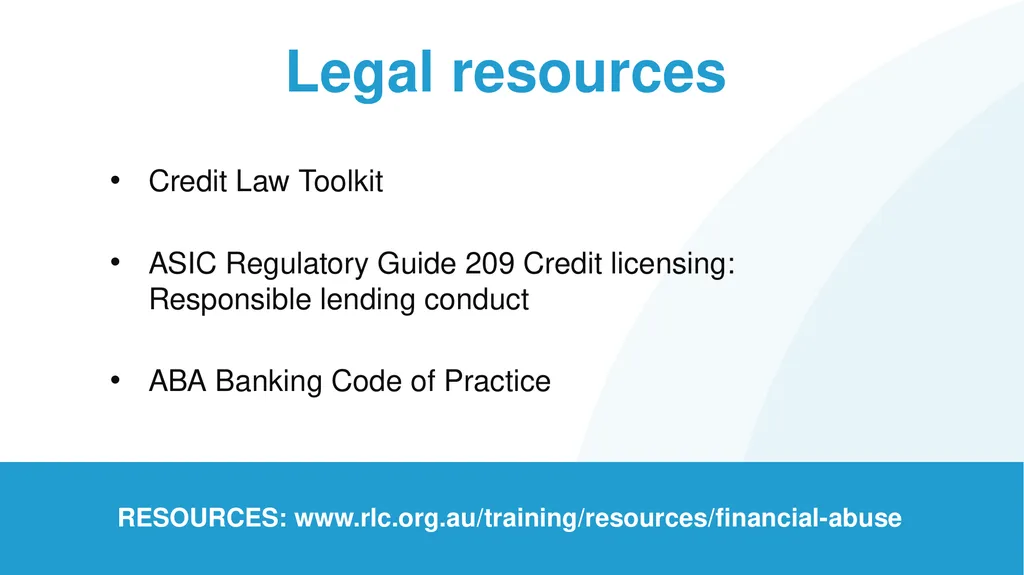 Resolving financial abuse legal issues Solicitor - slide 37 of 67