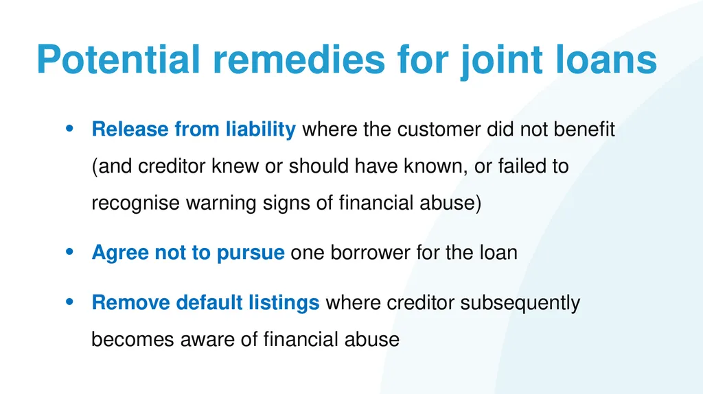 Resolving financial abuse legal issues Solicitor - slide 56 of 67