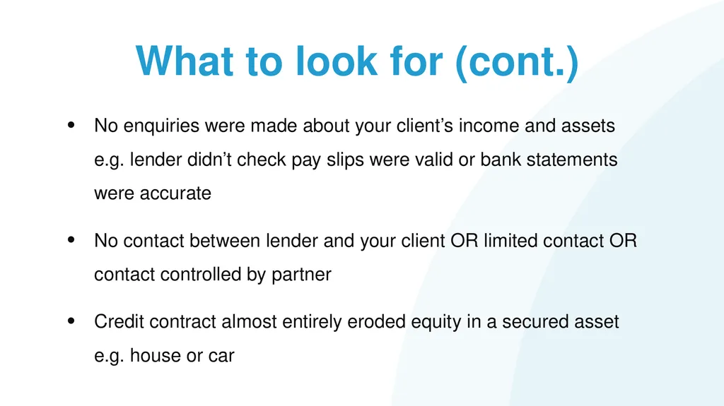 Resolving financial abuse legal issues Solicitor - slide 21 of 67
