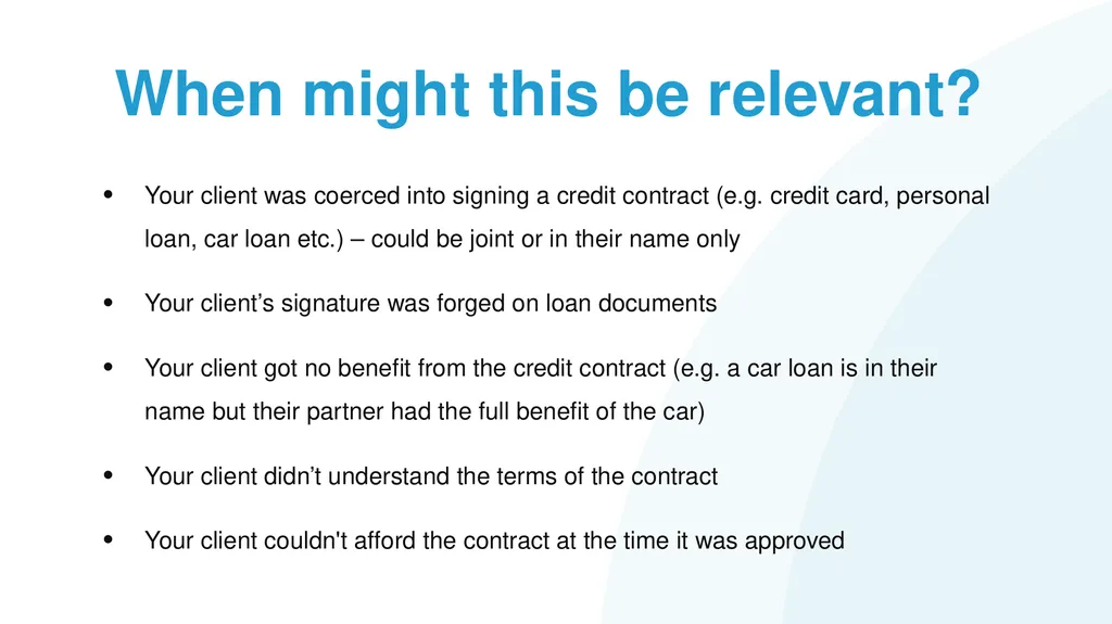 Resolving financial abuse legal issues Solicitor - slide 10 of 67