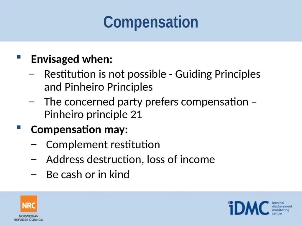 Housing, land and property (HLP) Durable - slide 20 of 24