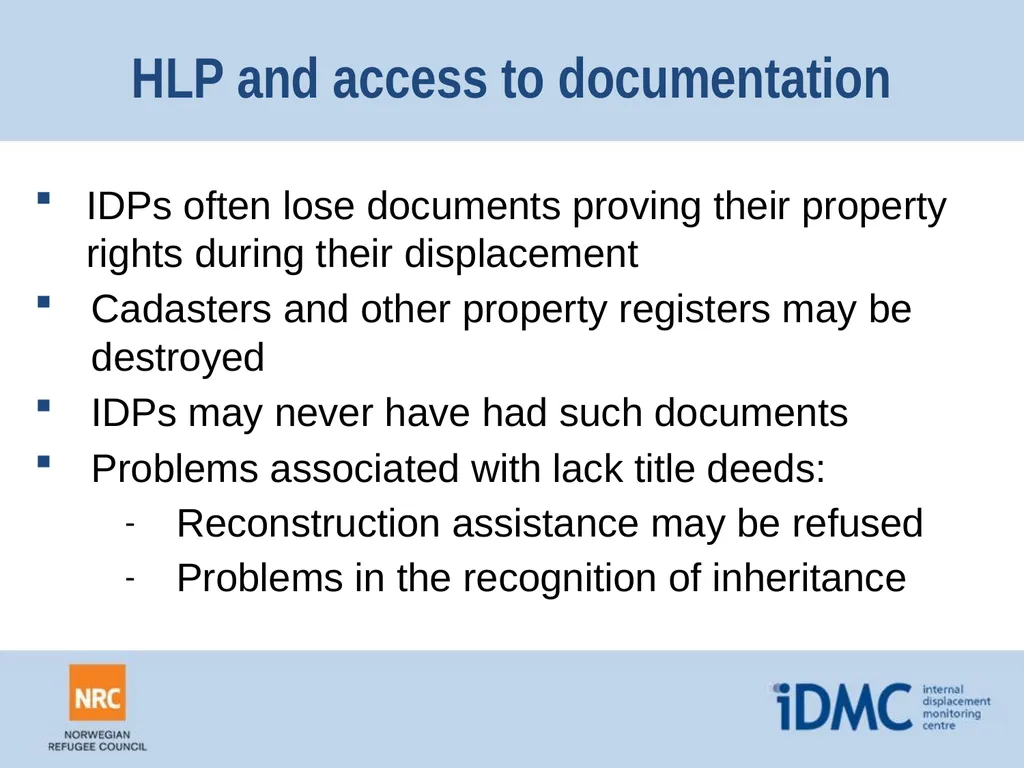 Housing, land and property (HLP) Durable - slide 16 of 24