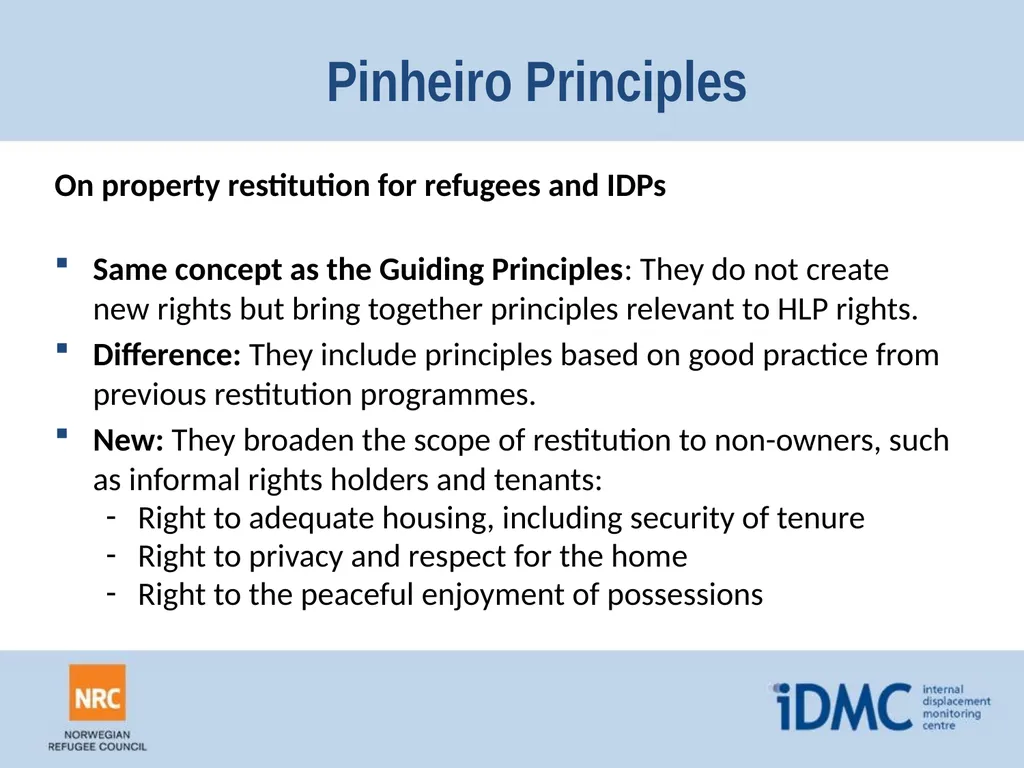 Housing, land and property (HLP) Durable - slide 22 of 24